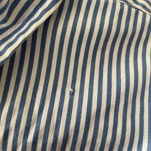 Ralph Lauren Stripe Yarmouth 100% Oxford Cotton Dress Shirt Button Down 17-36 XL - Picture 8 of 9